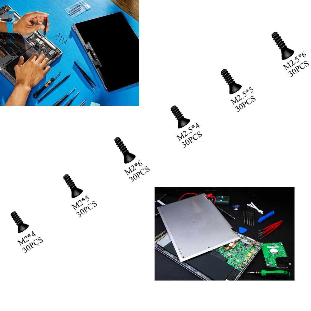 M.2 SSD Screws Kit, Nvme Screw M.2 SSD Mounting Kit-M2 M2.5 Black Carbon Steel Laptop Notebook Computer Screws Set.Nvme M2 Screws Suitable for ASUS MSI Gigabyte NGFF Motherboard
