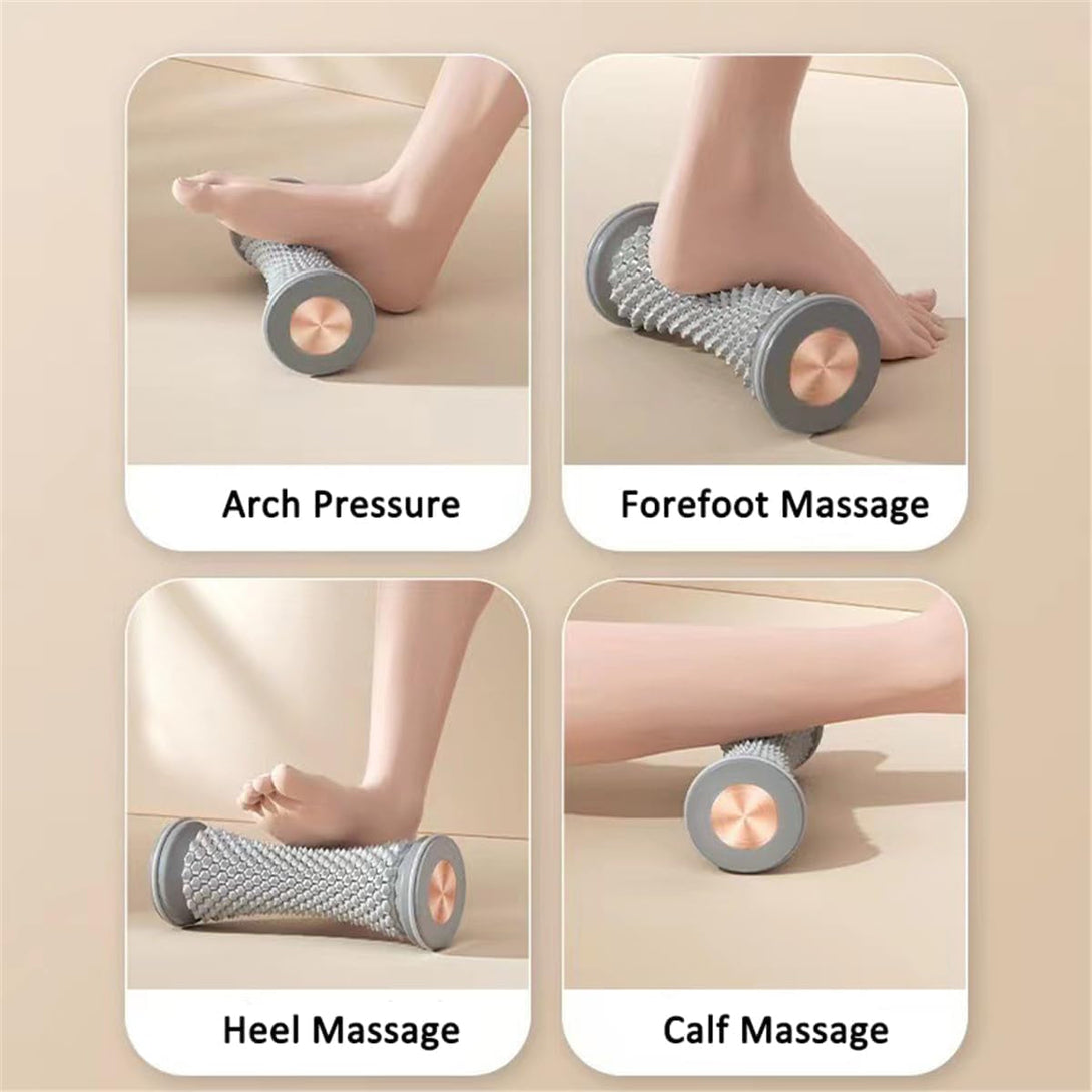 Foot Roller Massager, Deep Tissue Muscle Massager, Acupressure Trigger Point Therapy, Plantar Fasciitis Relief, Heel Arch Pain & Leg Soreness Stress Relief (Gray)