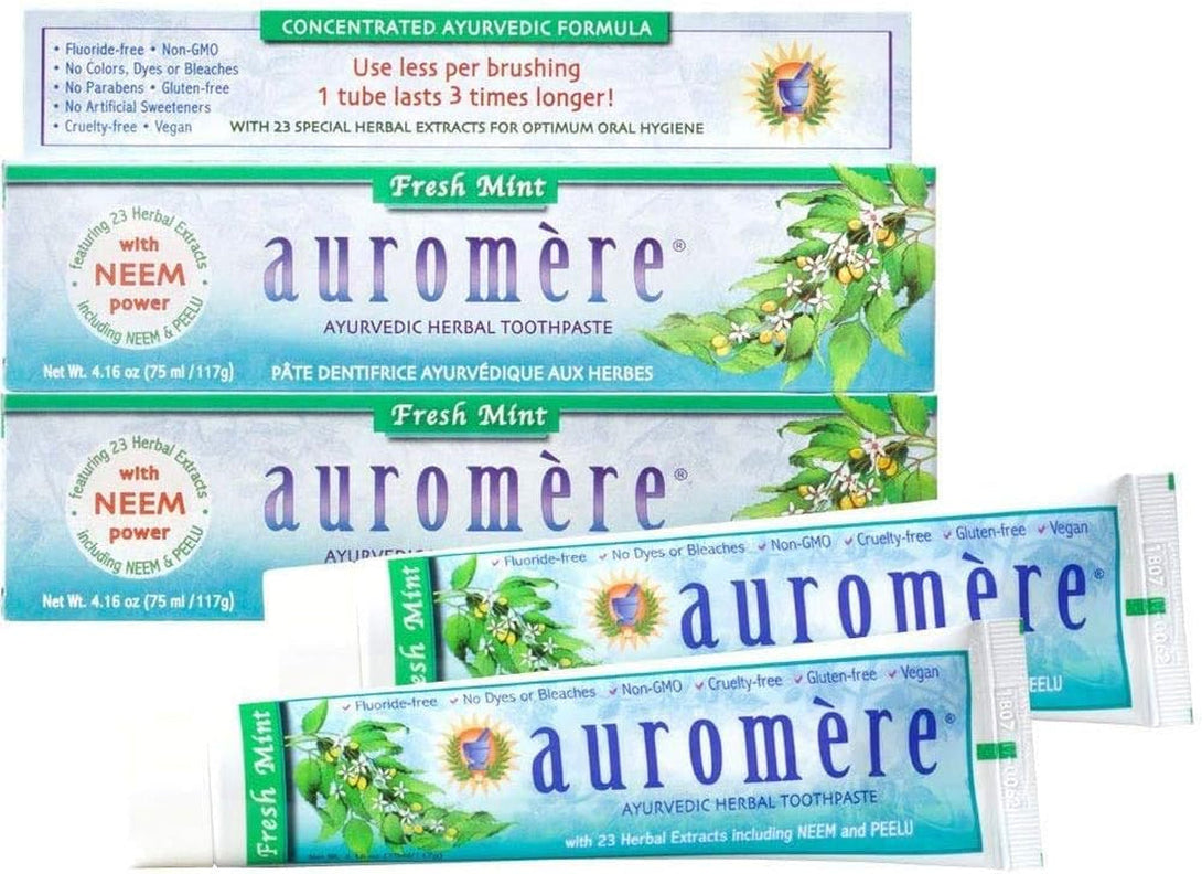 Auromere Freshmint Herbal Toothpaste, 4.16 Oz