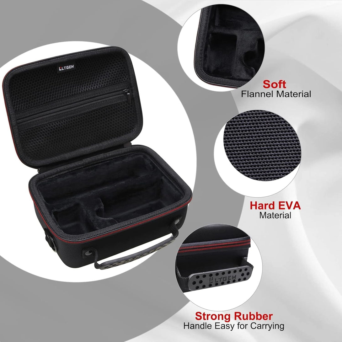 LTGEM Camera Case Compatible with Sony ZV-1F / ZV-1 / ZV-1 II Vlog Digital Camera, Tripod, Microphone and Vlogger Accessory Kit with Shoulder Strap, Black