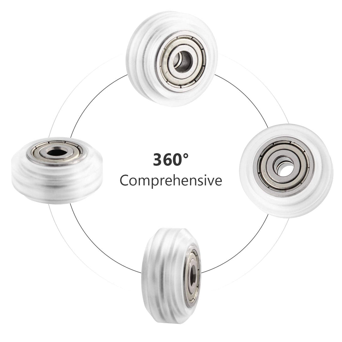 3D Printer Rollers Polycarbonate Gantry Wheels V Slot (13Pcs/Pack) Clear Ender 3 Bed Wheels 625Zz for Creality Ender Rollers Artillery Sidewinder X1 Rollers