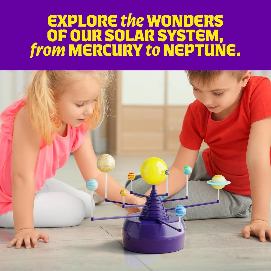 360° Orbiting Solar System for Kids - Paint & Build Model Kit - Arts and Crafts for Kid Ages 8-12, 4-6, 4-8, 6-8 - Space Toys 8-10 - Science Astronomy Gifts - Painting Craft Kits for Boys