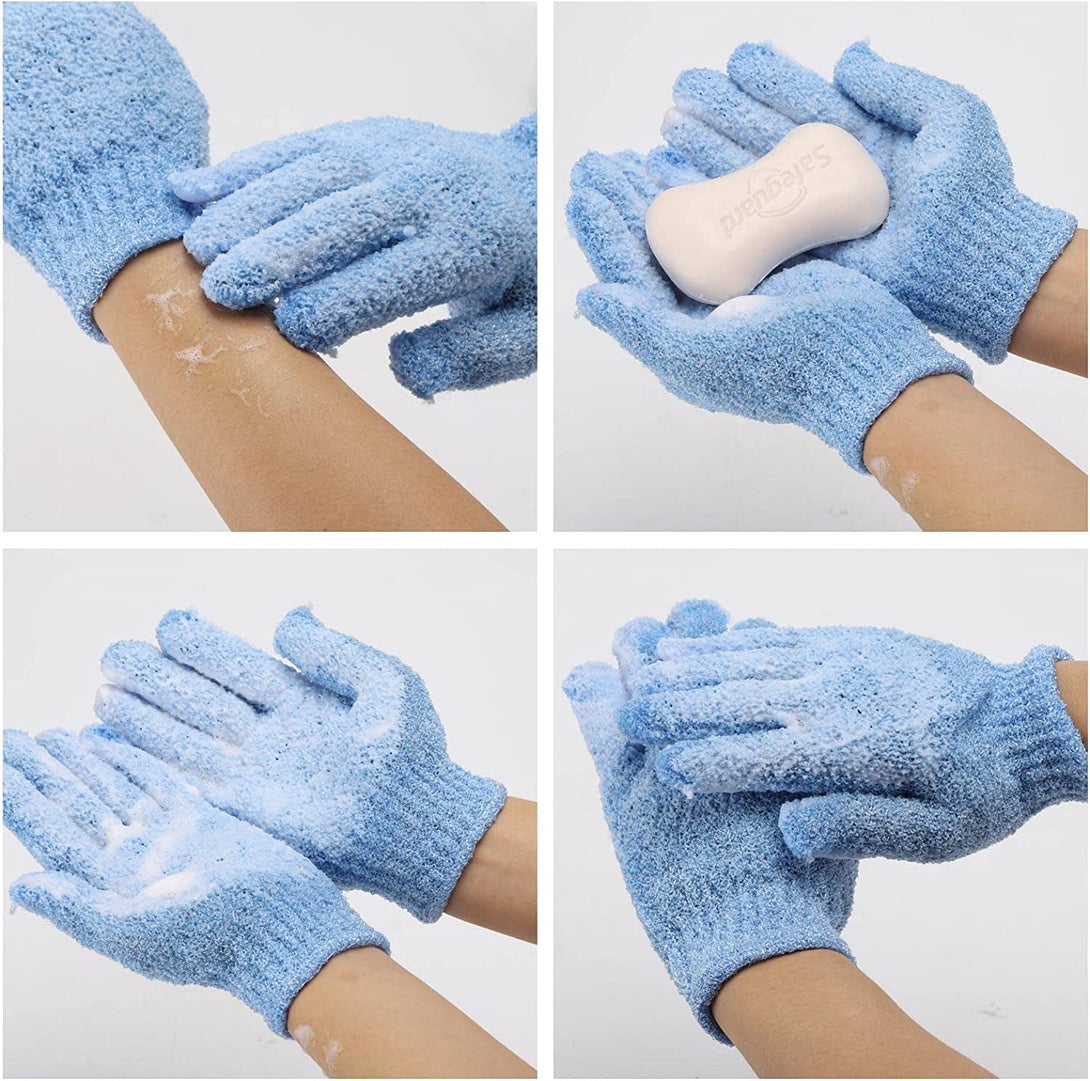 BTYMS 24 Pcs Shower Exfoliating Gloves Hand Exfoliating Glove Body Scrubber Loofah Washing Gloves for Shower, Spa, Massage and Body Scrubs, Dead Skin Cell Remover