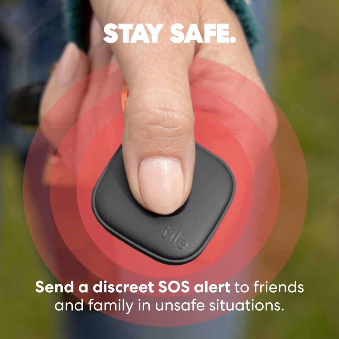 Tile by Life360 Mate (2024) Bluetooth Tracker, Keys Finder and Item Locator for Keys, Bags and More. Phone Finder. Both Ios and Android Compatible. 1-Pack (Black)