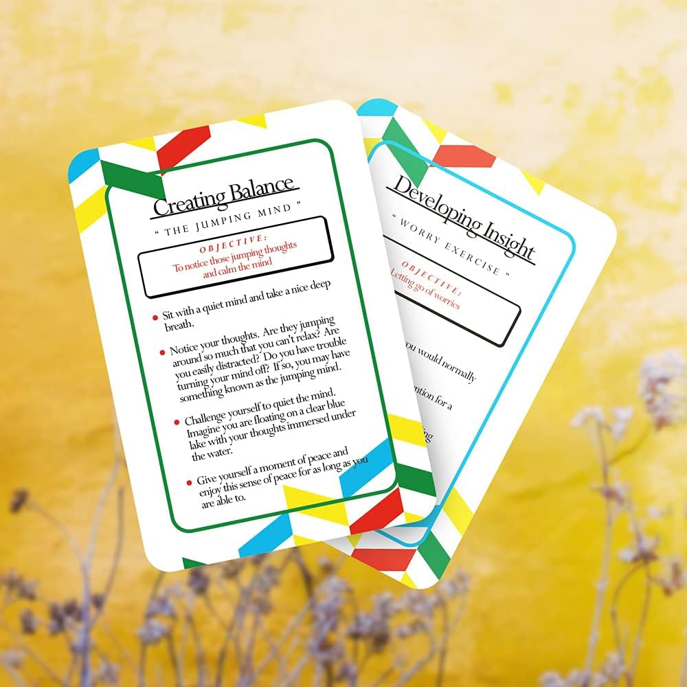 Allura & Arcia 52 Mindfulness Cards - Stress Less, Mindful Meditation, Gratitude, Kindness, Self Care & Relaxation