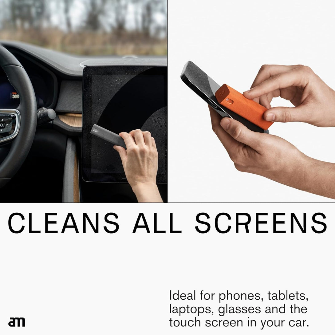 AM X (Grey) Screen Cleaner, All-In-One - Computer, Phone, Ipad, Laptop and Car Screen Cleaner, Refillable Cleaning Spray Portable and Eco-Friendly, 10.5 Ml.