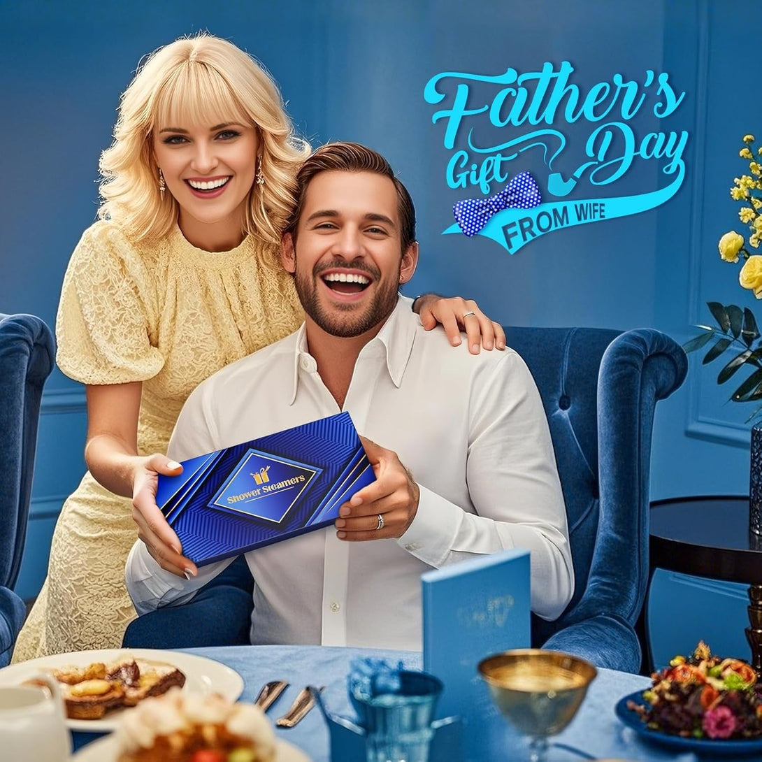 Dad Gifts for Fathers Day from Daughter Son Wife:Shower Steamers for Men, Shower Bombs Aromatherapy with Natural Essential Oils, Relaxation & Self Care Birthday Gifts for Men Husband Him