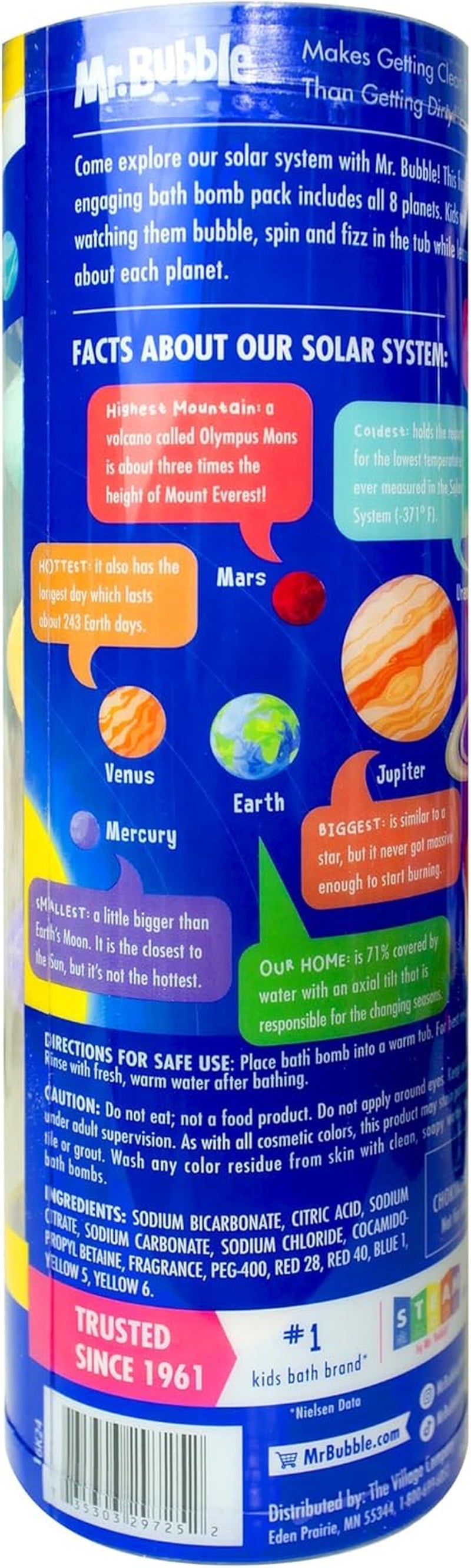 Mr. Bubble Galaxy Bath Bombs, Signature Bubblegum Scent, Set of 8 Different Bath Bomb Planets