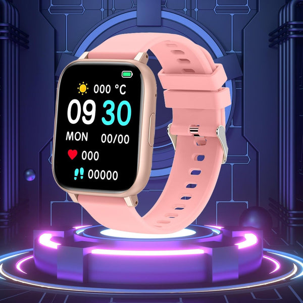 Smart Watch, 1.77"" Watches for Android Ios Men Women IP68 Waterproof Smartwatch, More Sport Modes Fitness Activity Detection, Sleep Monitor Steps Calories Counter, Pink