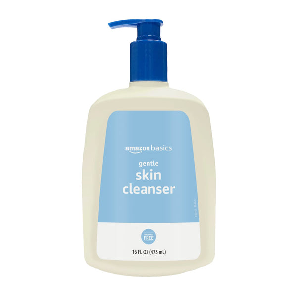 Amazon Basics Daily Facial Cleanser for Gentle Skin, Unscented, 16 Fl Oz (Pack of 1)