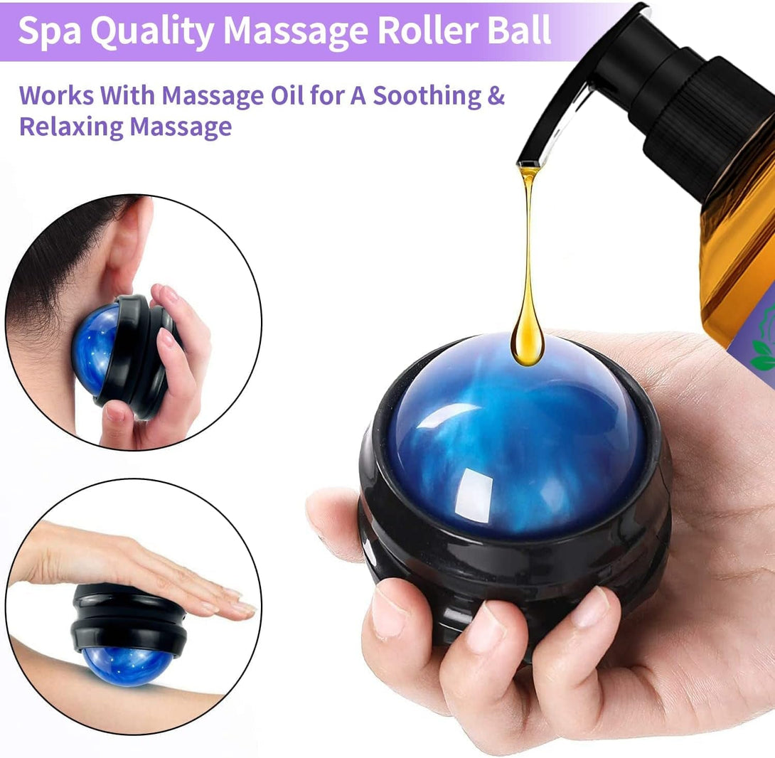 Fathers Day Gift from Wife-3 Pack Massage Oil for Massage Therapy,Sore Muscle Arnica Oil & Lavender Massage Oils for Date Night & Ginger Oil Lymphatic Drainage & Massage Ball,Spa Gifts for Him Her