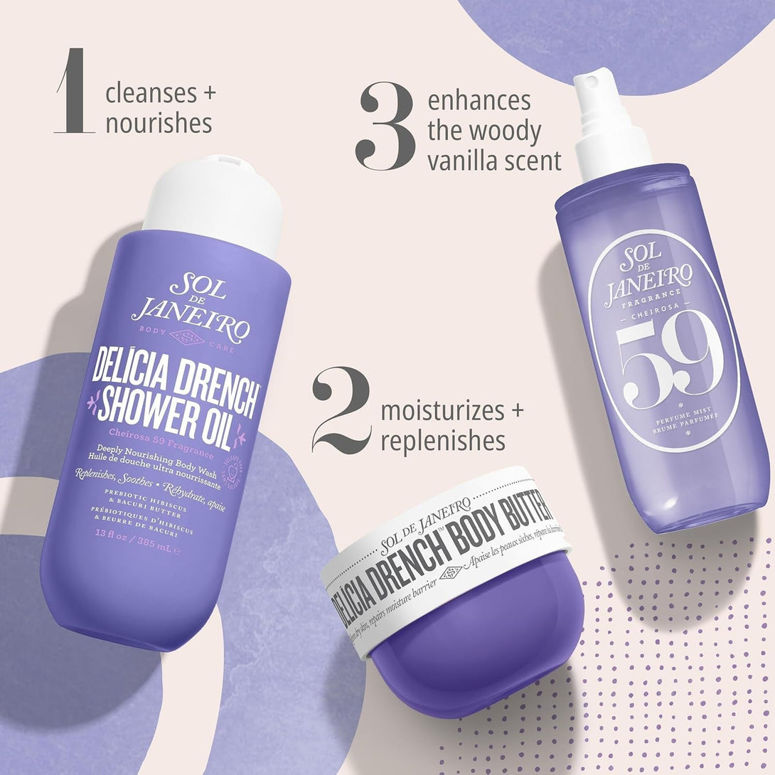 Sol De Janeiro Delicia Drench Shower Oil Moisturizing Cleansing Oil