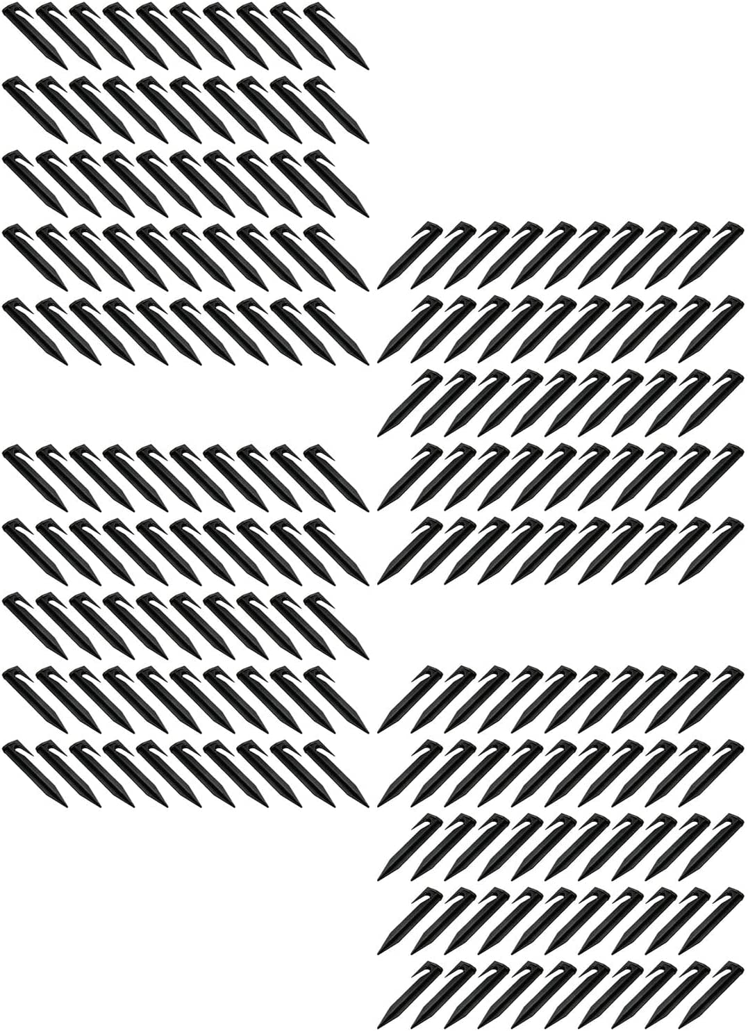 200X 3.3 Boundary Wire Stake Lawn Plastic Tent Pegs Landscape Staples for Robomow Mower Husqvarna Automower Pet Fence for Use in Garden Lawn, Black