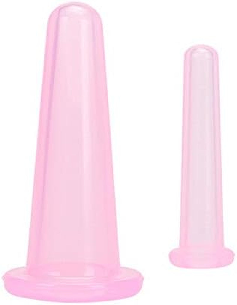 4Pcs Massage Cupping Set Silicone Mini Facial Cups Face Massager Helper Skin Care Neck Back Eyes Massaging Cup Safe to Use, Don'T Worry about Burns Health Care Products (Pink)