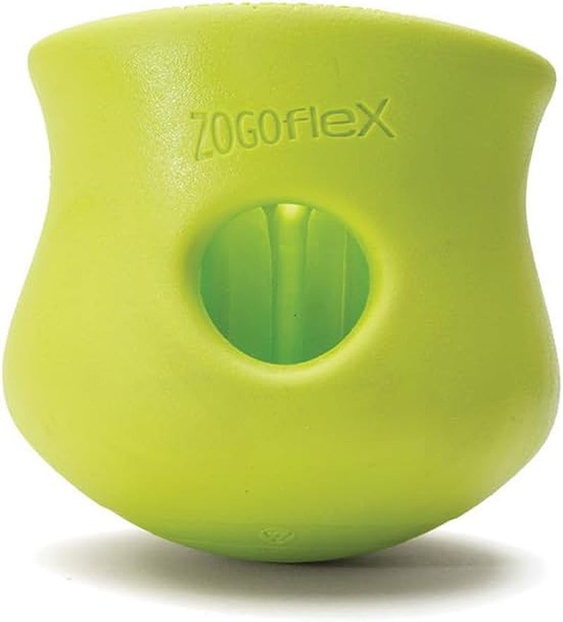West Paw Zogoflex Toppl Interactive Treat Dispensing Dog Puzzle Play Toy, 100% Guaranteed Tough, It Floats!, Made in USA, Small, Granny Smith