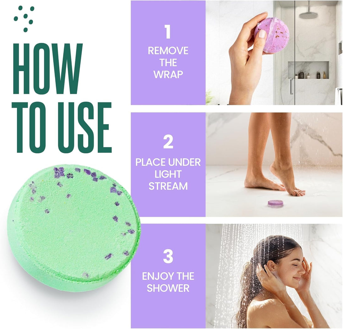 Cleverfy Shower Steamers Aromatherapy for Women and Men – Self-Care Shower Bombs for Stress Relief and Relaxation – 6 Tablets
