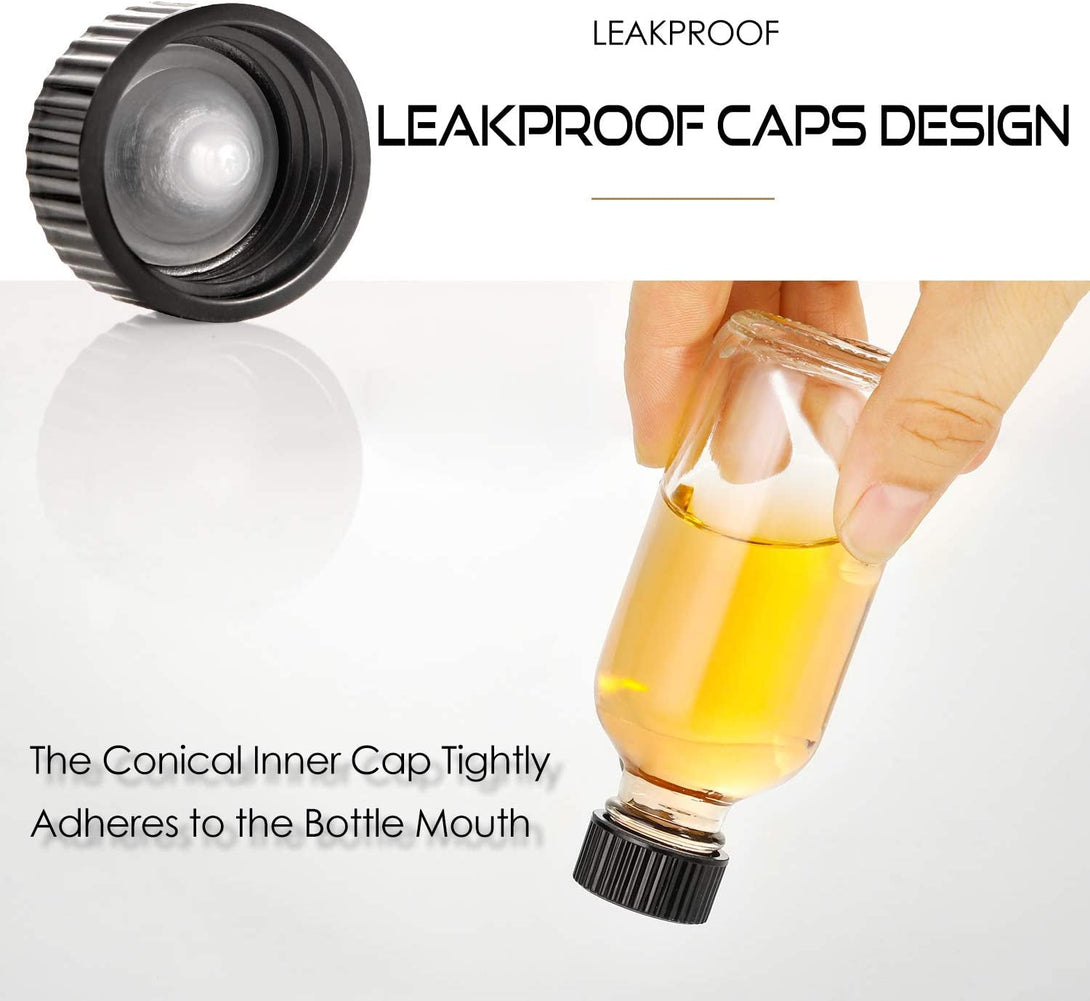 AOZITA 12 Pack, 2 Oz Small Clear Glass Bottles W/Lid & 3 Funnels - 60Ml Boston Shot Bottles for Health, Immunity, Potion, Wellness, Sample, Ginger, Juice - Mini Personal Care & Beauty Travel Bottle