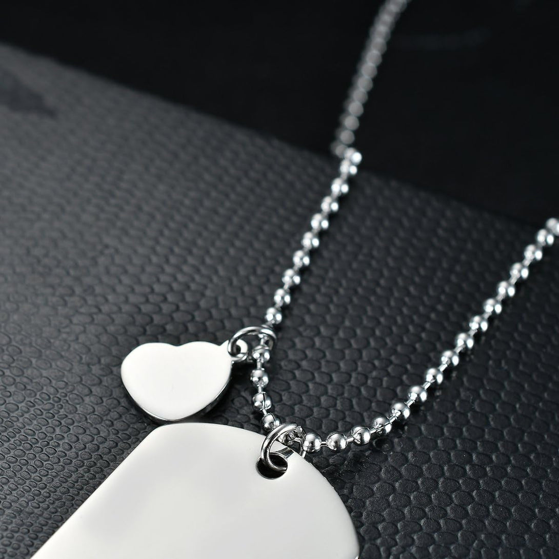 To My Son Dog Tag Necklace from Dad Best Wish to My Son Never Forget How.Love Dad Pendant Necklace,Inspirational Gifts for Son and Men Military Jewelry