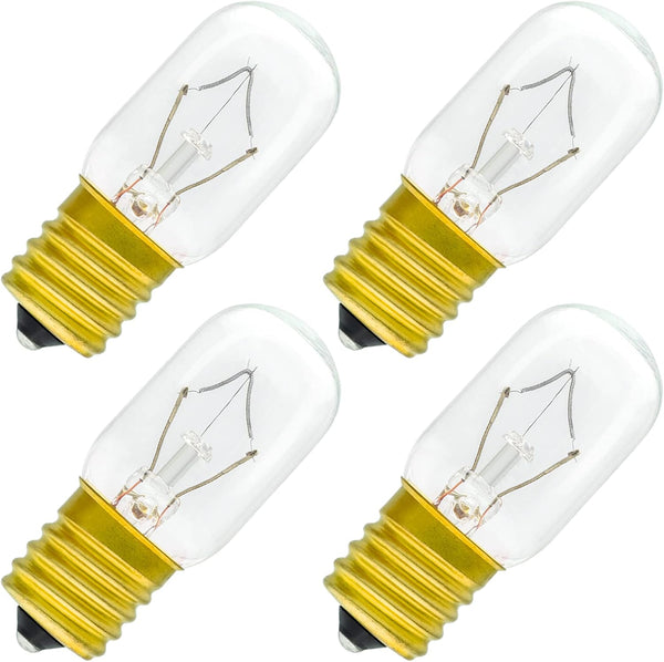 Microwave Light Bulb 8206232A 40W E17 125V Replacement Part Fit for Whirlpool Maytag GE Amana over the Range Hood Microwave and the Lava Lamps Replaces, Pack of 4