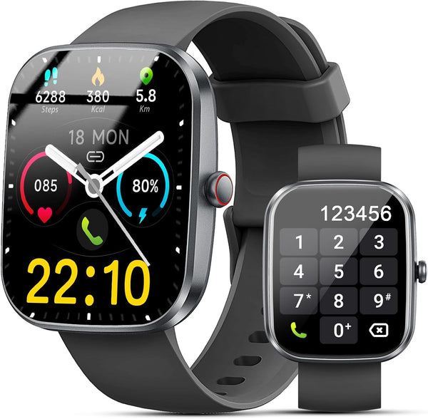 Smart Watch, 1.91" Smartwatch for Men Women (Answer/Make Call), Fitness Tracker with 120+ Sport Modes, IP68 Waterproof, Heart Rate/Spo2/Sleep Monitor, Pedometer, Activity Tracker for Android Ios