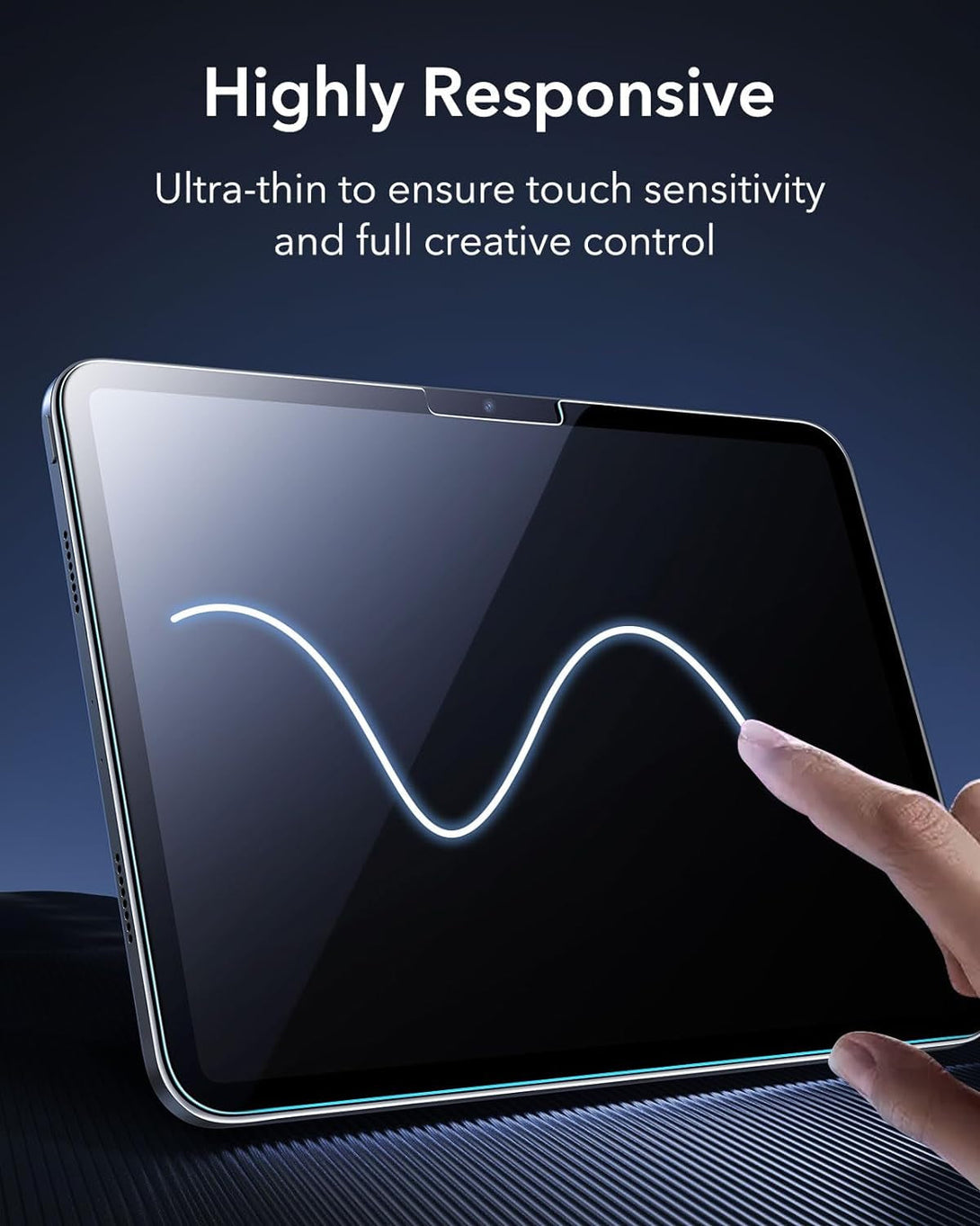 ESR 2 Pack Screen Protector for Ipad Pro 11 Inch M4 2024, Tempered Glass Film with Easy Application Tray, Scratch Resistant, HD Clarity
