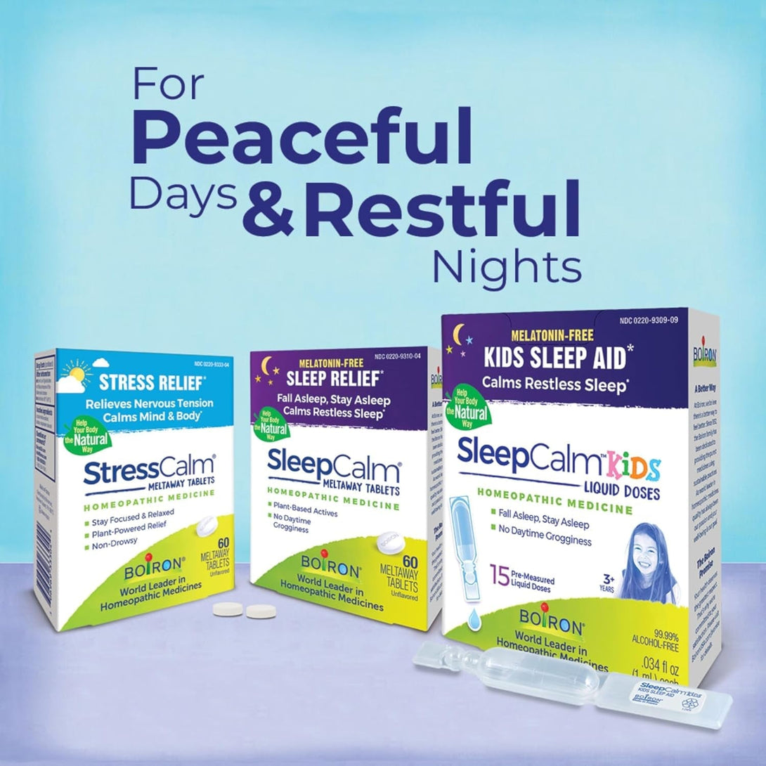 Boiron Sleepcalm Tablets Sleep Aid for Deep, Relaxing, Restful Nighttime Sleep - Melatonin-Free and Non Habit-Forming - 120 Count