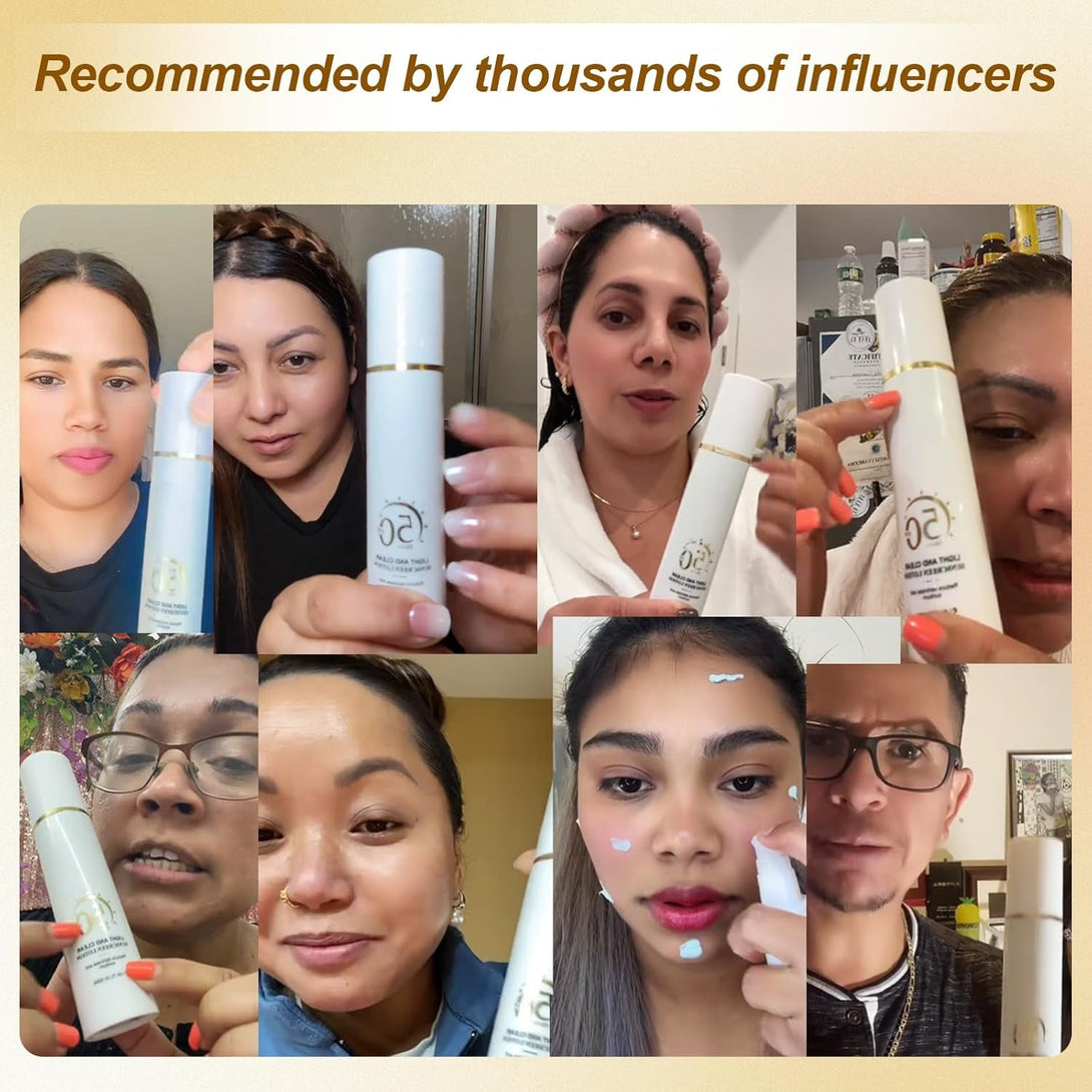 Face Sunscreen SPF 50, Invisible Broad Spectrum SPF + Makeup-Gripping Primer, Reef Safe Sunscreen with No White Cast, Oil Free & Oxybenzone Free, for All Skin Types & Skin Tones, 1.69FL Oz