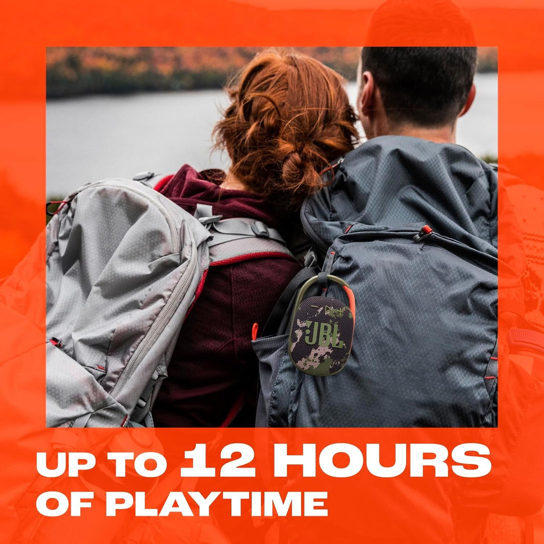 JBL Clip 5 - Ultra-Portable, Waterproof & Dustproof Bluetooth Speaker, Big Pro Sound with Punchy Bass, Integrated Carabiner, up to 12 Hours of Play, Made in Part with Recycled Materials (Purple)