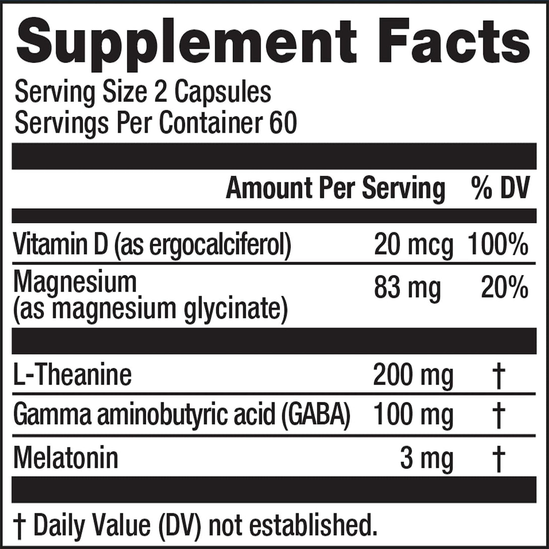 Natural Vitality Calm Sleep Magnesium Supplement, Melatonin & Magnesium Citrate, Sleep Aid Capsules, Gluten Free, Vegan, Non-Gmo, Helps the Body Ease into Sleep, 120 Capsules