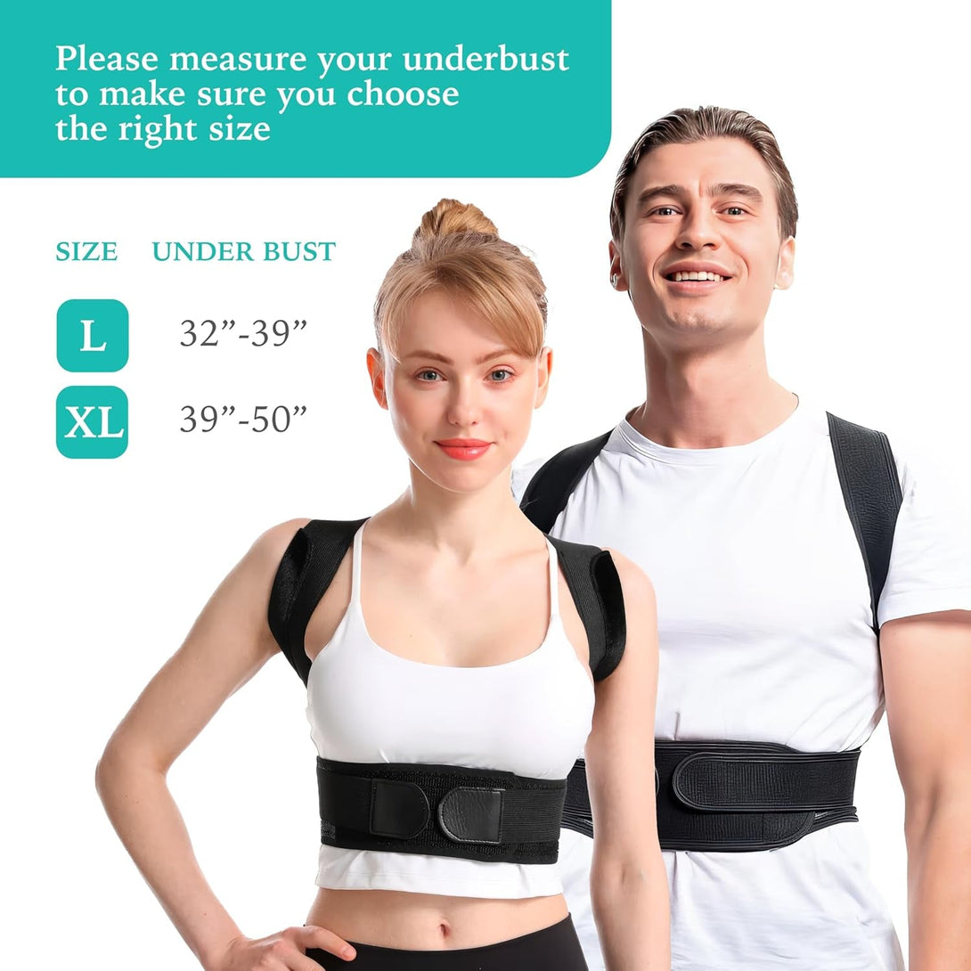 Adjustable Posture Corrector, Back Brace, Posture Trainer, Scoliosis and Hunchback Correction, Back Pain, Spine Corrector (Medium)
