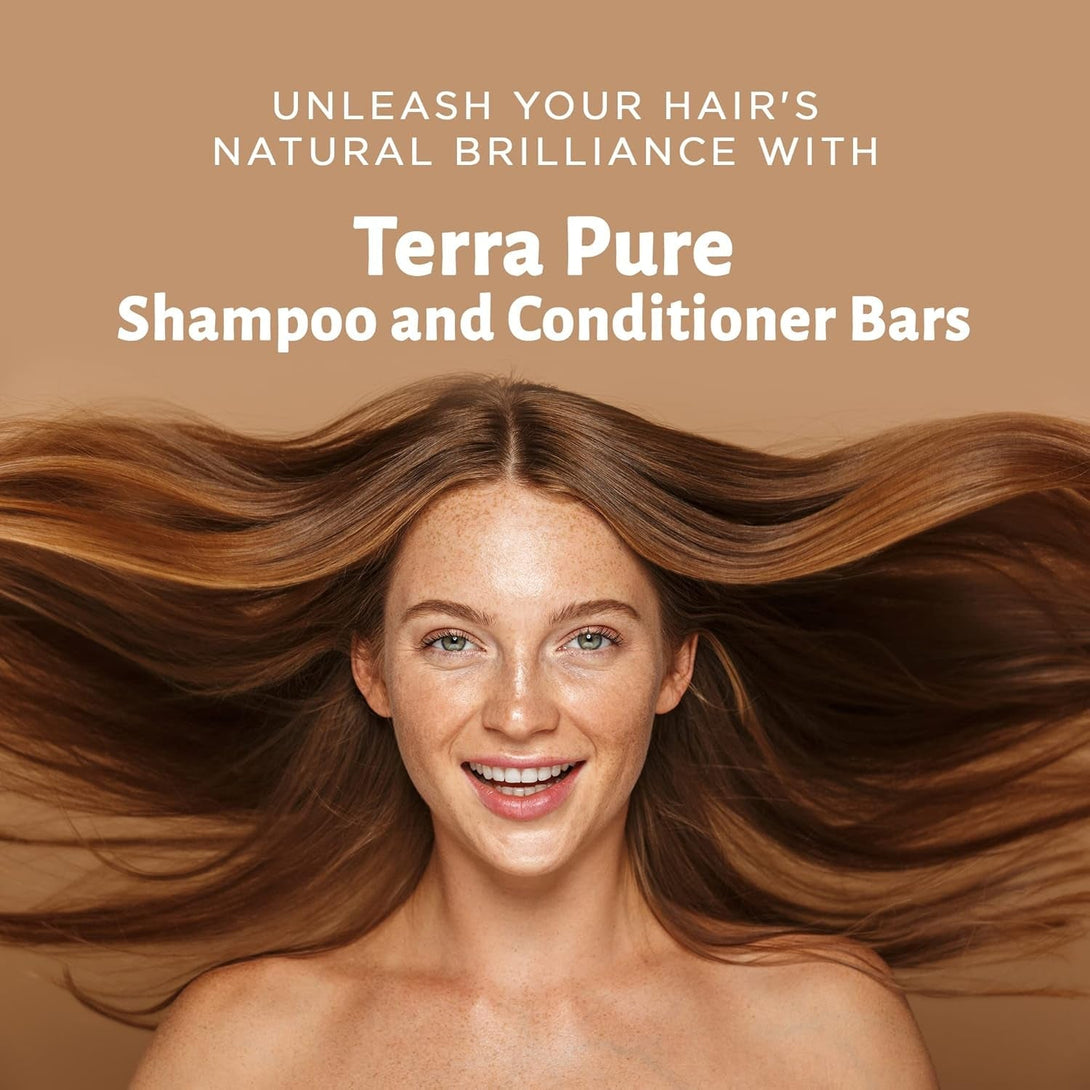 Terra Pure Shampoo Bar | Oil Infused by 1-Shoppe | Plastic Free, Soap Free, Vegan, Plant Based, Sustainable, Eco-Friendly, & Zero Waste