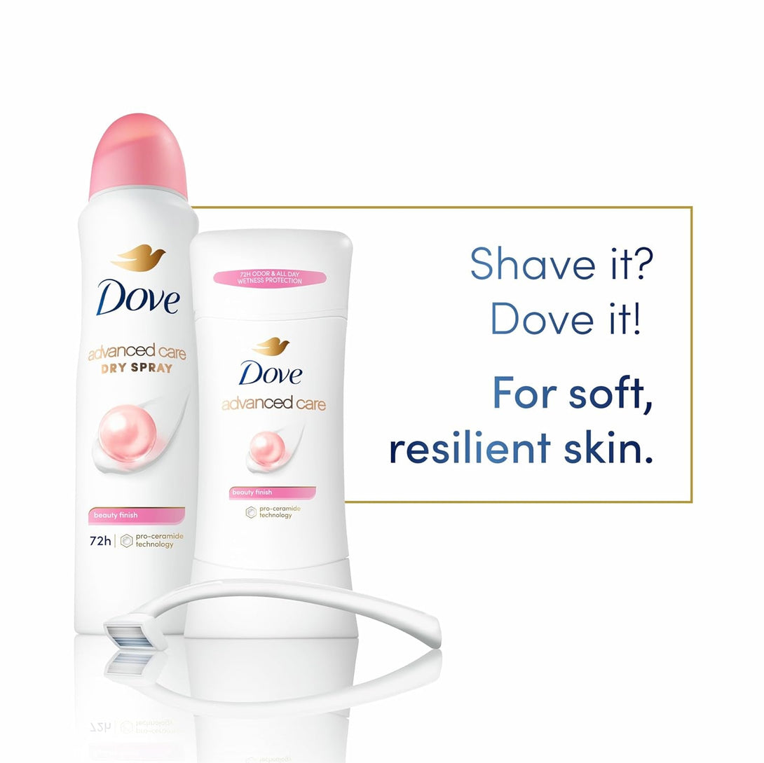 Dove Advanced Care Antiperspirant Deodorant Spray Beauty Finish to Help Skin Barrier Repair after Shaving by Boosting Skin'S Ceramide Levels 72-Hour Antiperspirant Dedorant for Soft Underarms 3.8 Oz