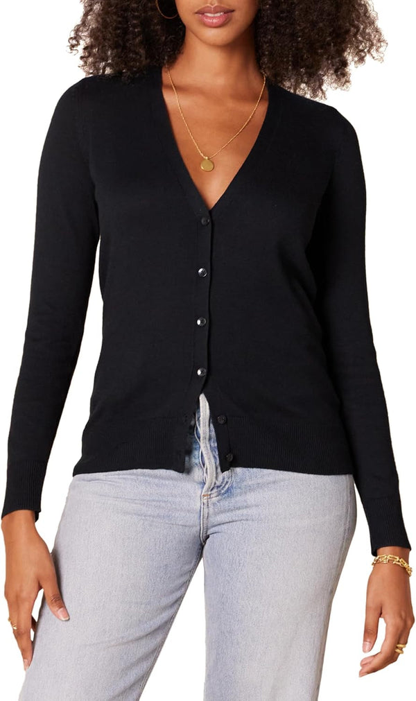 Amazon Essentials Women'S Lightweight V-Neck Cardigan Sweater (Available in plus Size)