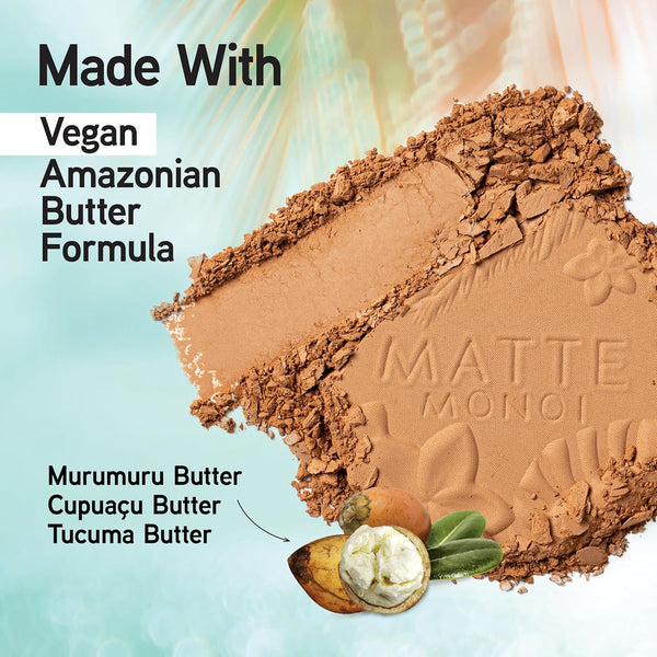 Physicians Formula Mini Matte Monoi Butter Bronzer, Matte Bronzer, Powder Face Matte Makeup, Dermatologist Tested, Essential Fatty Acids,