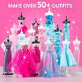 Klever Kits 400+PCS Fashion Design Crafts for Kids, Art and Crafts, DIY Sewing Kits with 3 Mannequins for Girls Aged 8-12, Birthday Presents, Toys