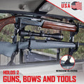 Allen Company Molded Truck Gun Rack for Rear Window - Gun Holder for Two Shotguns, Rifles, Bows, or Tools - Gun and Hunting Accessories for Car or
