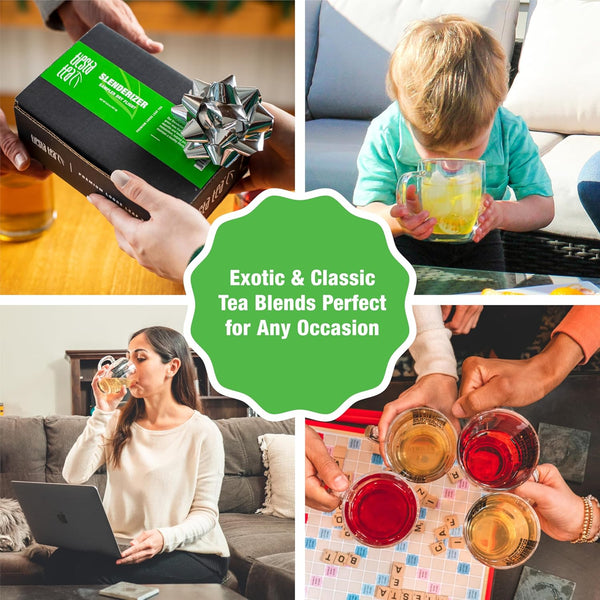 Tiesta Tea - 7 Green Teas Dry Flight Sampler | Loose Leaf | Medium Caffeine Hot & Iced Tea | Premium Green Tea Blends | 7 Resealable Sample Pouches