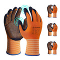 Schwer 3 Pairs LT5619 Work Gloves Micro-Foam Nitrile Coated, Level 4 Abrasion Resistant Nylon Working Gloves with Micro Dot Grip for Men Women,