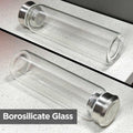 32 Oz Glass Water Bottles with Stainless Steel Lid and Sleeve - Borosilicate Glass Sports Water Bottle with Strap for Drinking