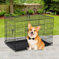 Bestpet 30 Inch Dog Crates for Medium Small Dogs Folding Metal Wire Crates Dog Kennels Outdoor and Indoor Pet Dog Cage Crate with