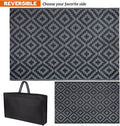SAND MINE Waterproof Outdoor Rug 4X6 Ft, Reversible Mats, Modern Area Rug, Large Floor Mat and Rug for Outdoors, RV, Patio, Backyard, Deck,