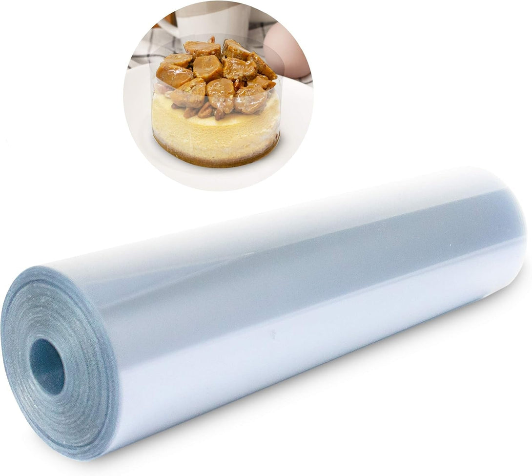 Cake Collar 8 X 600 in (50Ft) - Acetate Roll - Acetate Sheets for Baking - Cake Wrapping Plastic - Acetato Para Reposteria - Acetato Para Pasteles