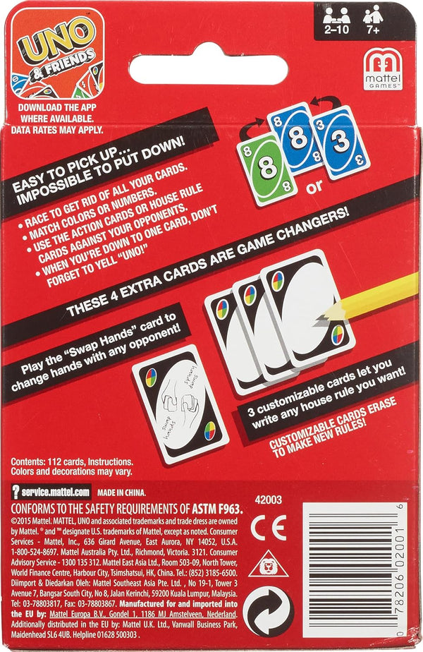 Mattel Games UNO Card Game in Travel & Storage Tin for Kid, Adult & Family Nights & Parties, Color Blind Accessible & Customizable Deck (Amazon