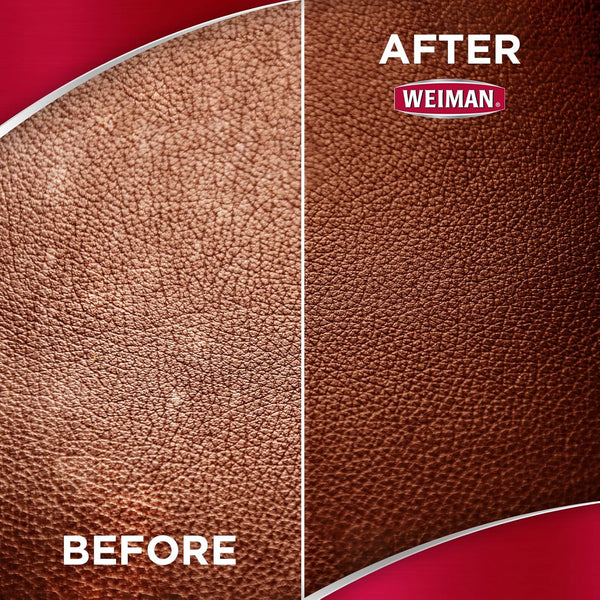 Weiman Leather Cleaner and Conditioner for Furniture - 12 Ounce - 2 Pack - Ultra Violet Protection Help Prevent Cracking or Fading of Leather