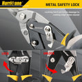 HURRICANE 10 Inch Aviation Tin Snips, Heavy Duty Metal Cutter Shears for Cutting Sheet Metal, Straight Cut, Chrome Vanadium Steel