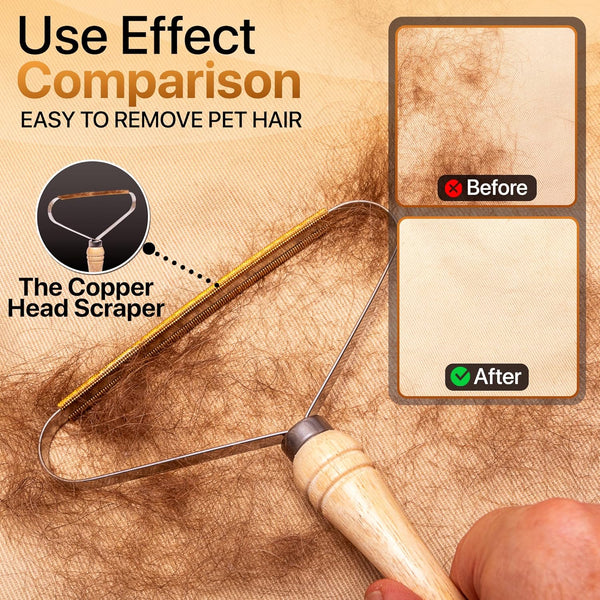 2-Pack Pet Hair Removal Tool - Carpet Rake and Squeegee for Pet Hair Remover Tool - Lint Remover and Hair Scraper for Couch - Easy to Clean Fuzz