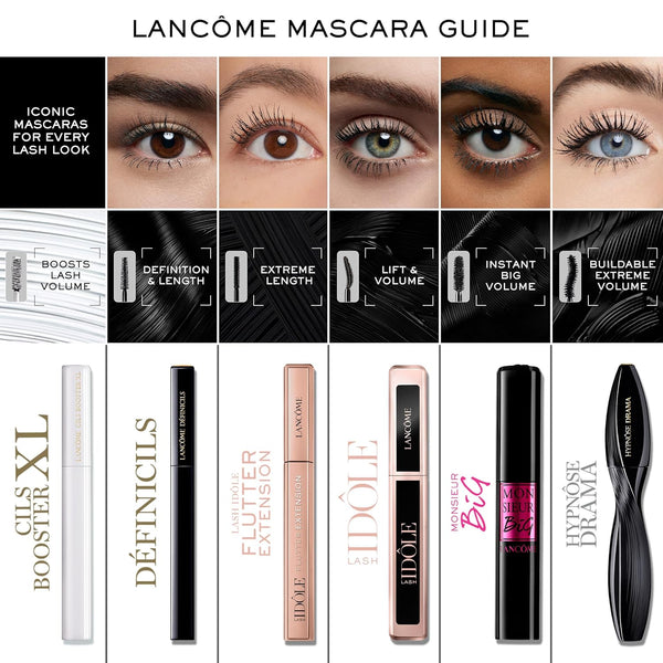 LancÃ´me Lash IdÃ´le Lash-Lifting & Volumizing Mascara - Black Mascara for Instant Volume, Length & Lift - Smudge Proof & up to 24H Wear - Black