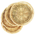 Fox Run Brown Wicker Paper Plate Holders, 9 X 9 X 0.5 Inches