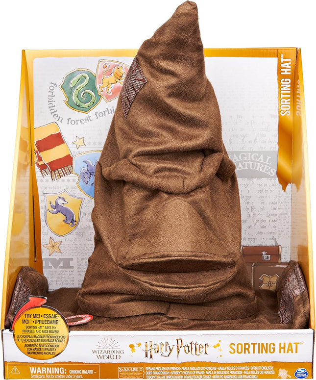 Wizarding World Harry Potter, Talking Sorting Hat with 15 Phrases for Pretend Play, Kids Toys for Ages 5 and Up