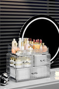 ZHIAI Stackable Storage Drawers, Acrylic Bathroom Counter Organizer Clear Makeup Organizers for Vanity, Kitchen Cabinets, Bathroom, Undersink,